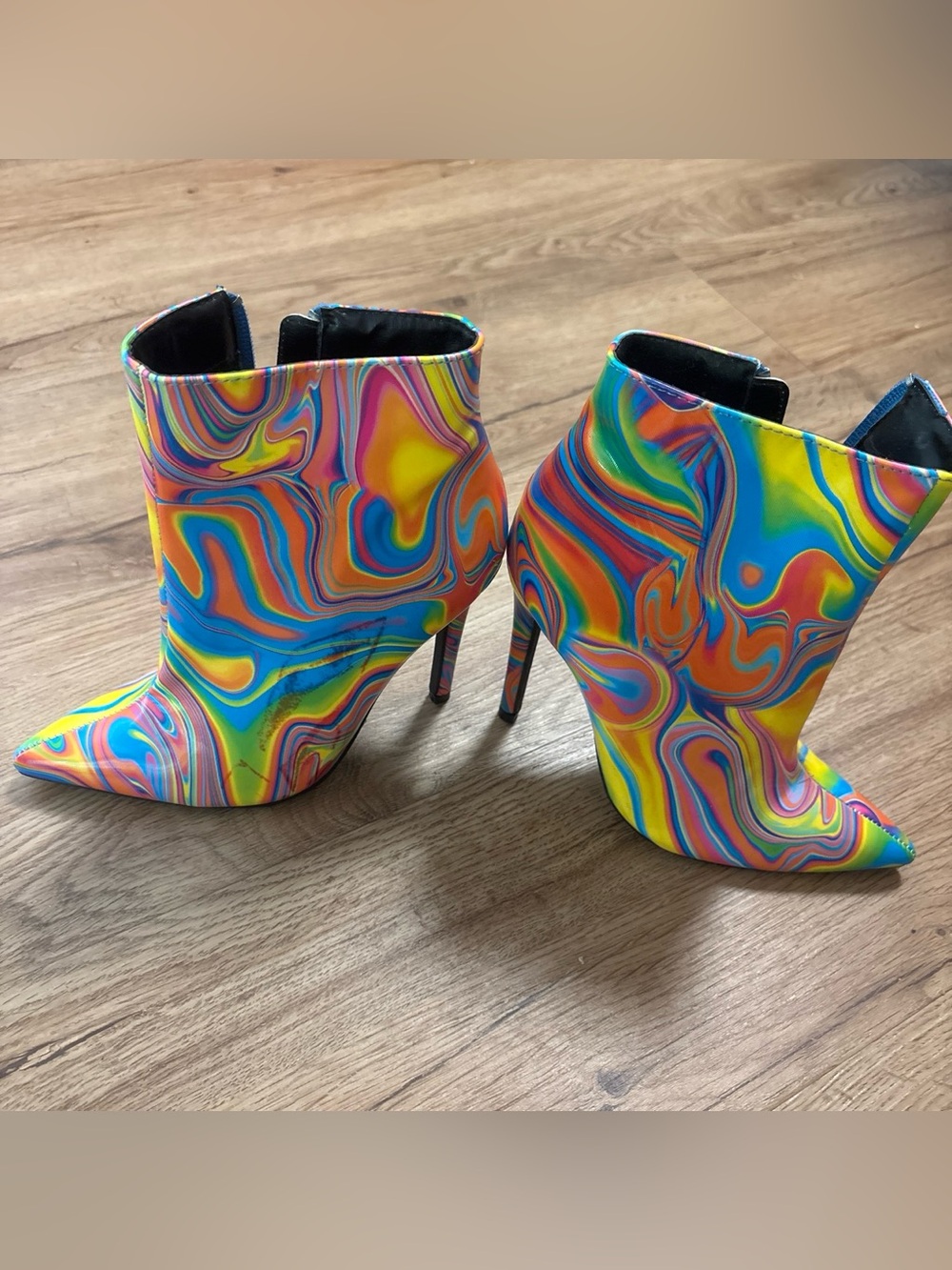 Funky multi colored boots